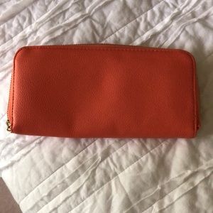 Peach colored wallet